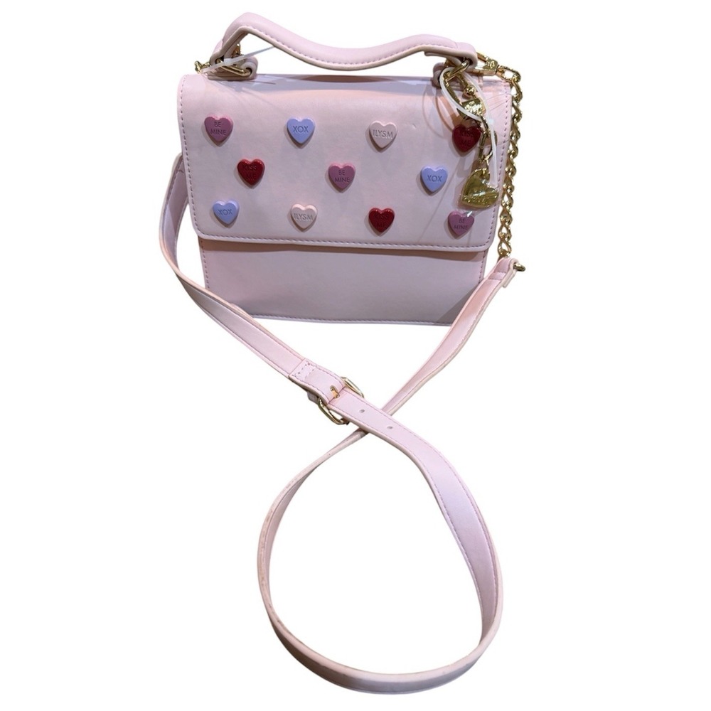 Betsey Johnson Conversation Hearts Candy Sweetheart Crossbody Bag Limited